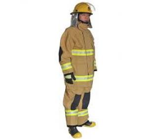 Quần áo chống cháy 4 lớp màu cát, quần áo chống cháy,đồng phục lính cứu hỏa